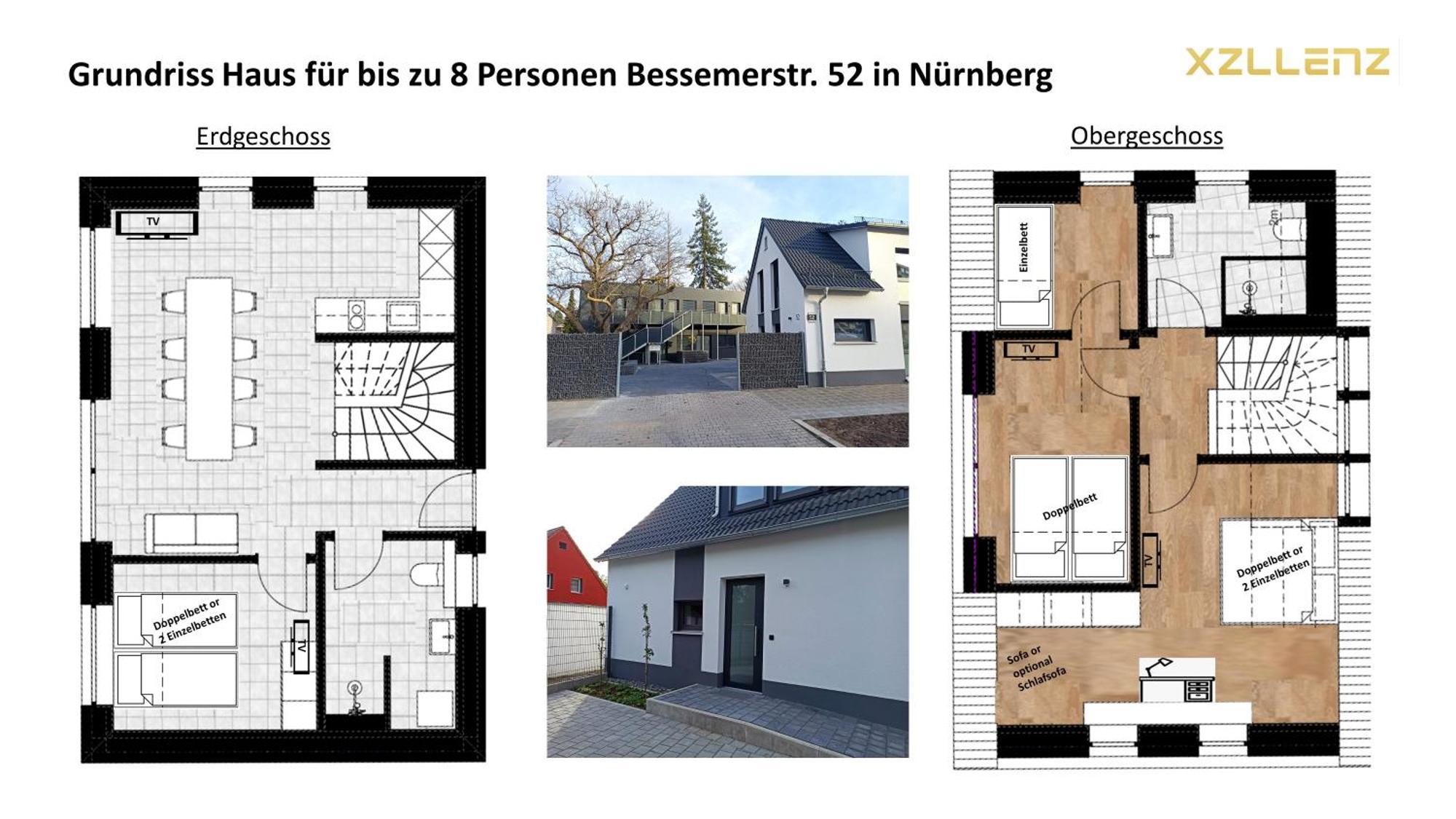 Xzllenz - 4 Schlafzimmer, Zentral, Parken, U-Bahn, 2 Baeder, 4 Smart-Tv, Optional Einzelbett نورنبيرغ المظهر الخارجي الصورة